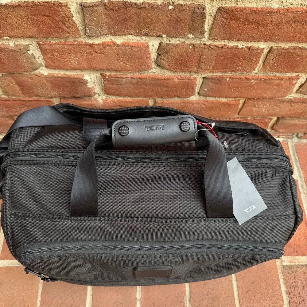 TUMI Framed Soft Duffel Travel Bag Black Carry On Weekender NEW